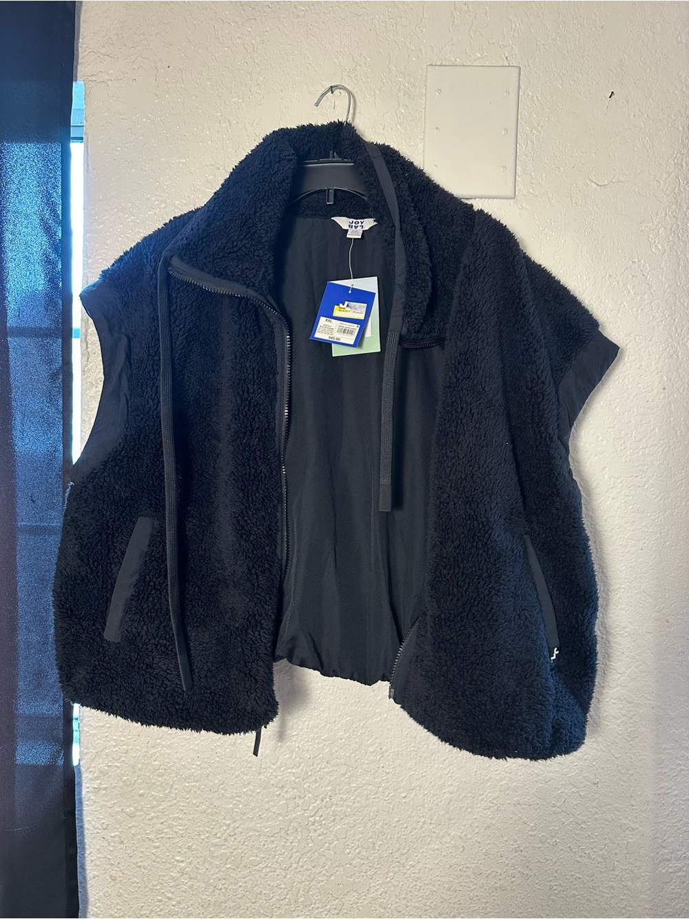 JoyLab Black Sherpa Puffer Vest